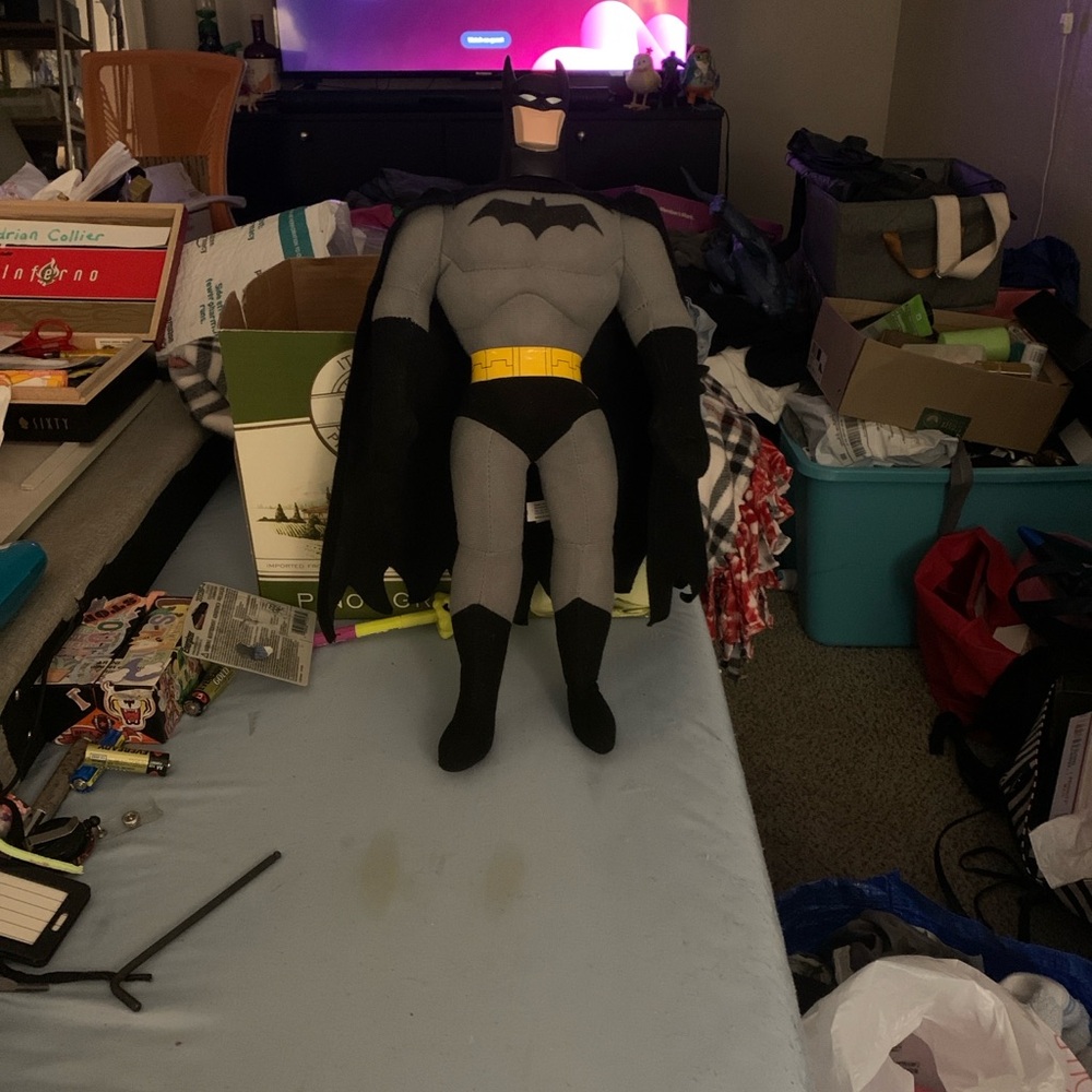 Batman Action Figure with Black and Gray Suit